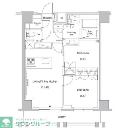 ザ・パークハビオ文京江戸川橋の物件間取画像